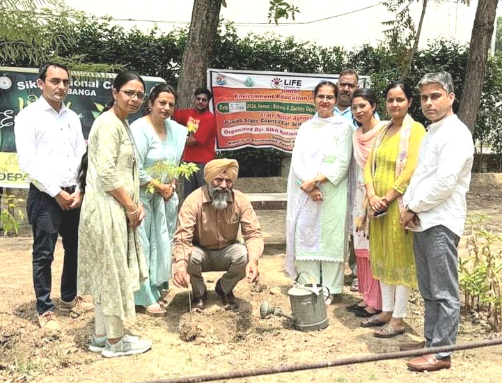 Organized "A Plantation Drive" under World Environment Day at Sikh National College Banga